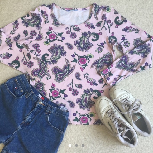 Psychedelic Paisley Pink Long Sleeve - Picture 1 of 3